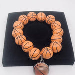 Wooden Bead Basketball Bracelet