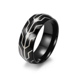 Cool Fashion Men's Titanium Steel ( Black ) Ring - Various Sizes