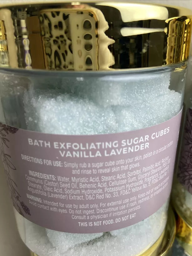 ME Modern Expressions Vanilla Lavender Bath Exfoliating Sugar Cubes 7o Hooked on Pickin
