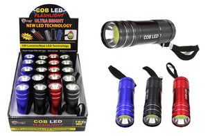 COB LED Metal Flashlight (Choose Your Color)