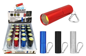 COB LED FLASHLIGHT WITH CARABINER