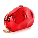 Modern Patent Petite Shoulder Bag-Red