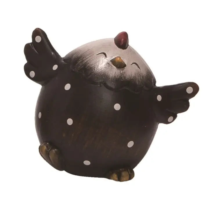Terracotta 4" Black Spring Happy Chicken Decor