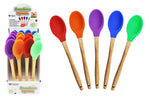 BAMBOO HANDLE SILICONE SPOON