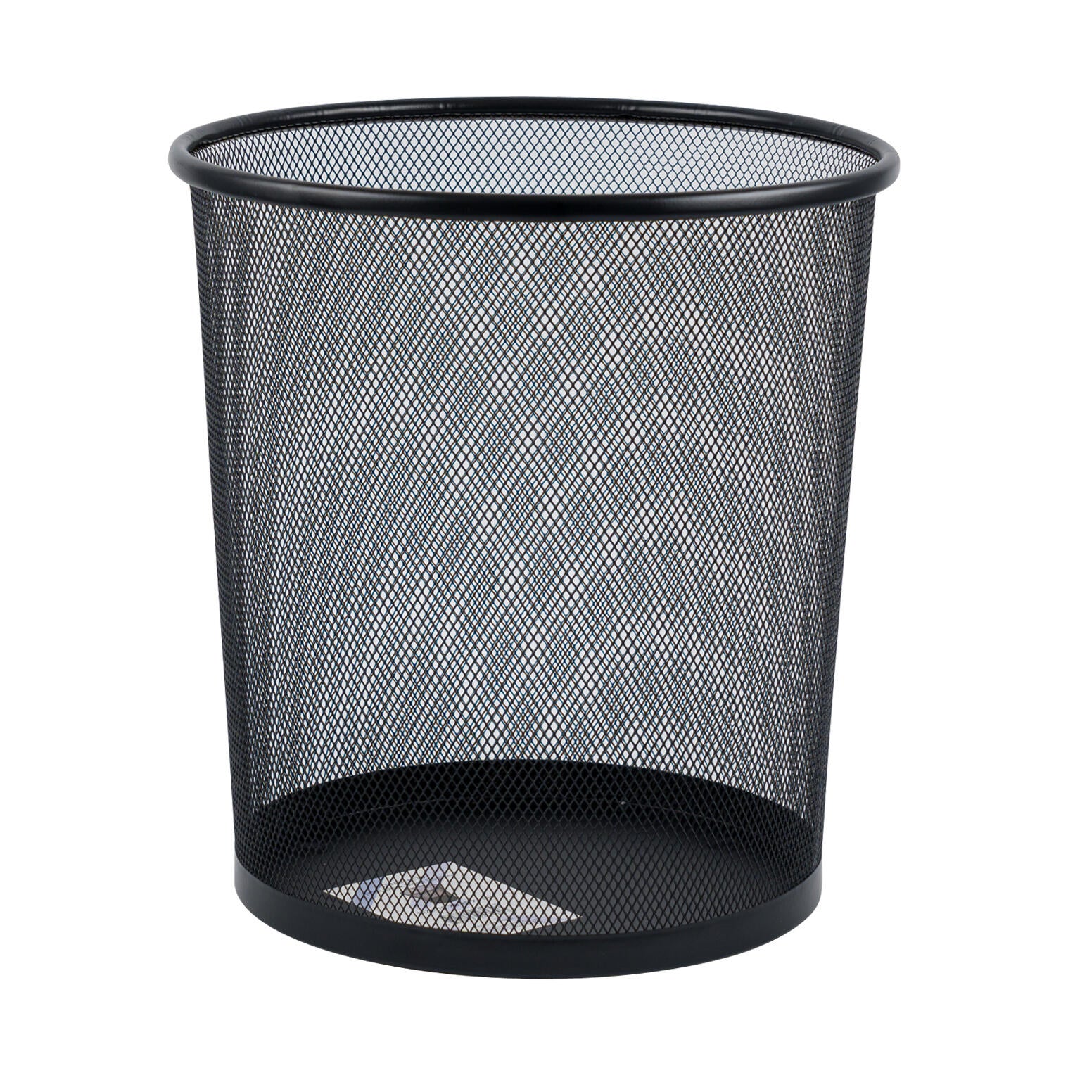 10-inch Metal Black Mesh Wastebasket
