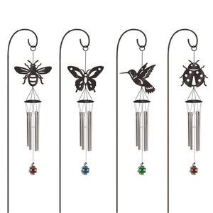 Windchime Garden Stakes with Shepherd Hook