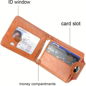 Men's Us Dollar Bill Leather Bifold Wallet