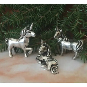 3 Pc. Unicorns Miniature Set W/Pouch