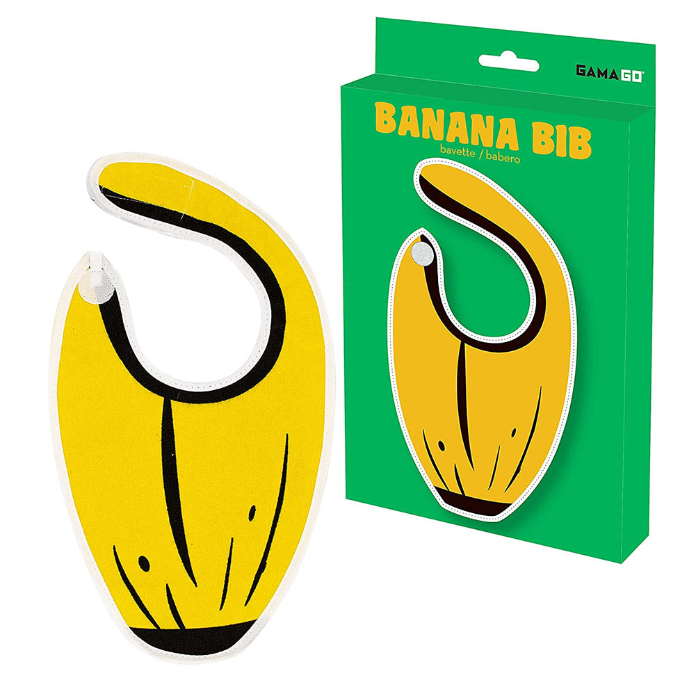 Gamma Go Banana Bib 76.2% Cotton, 23.8% Polyester 5.75x9.75H