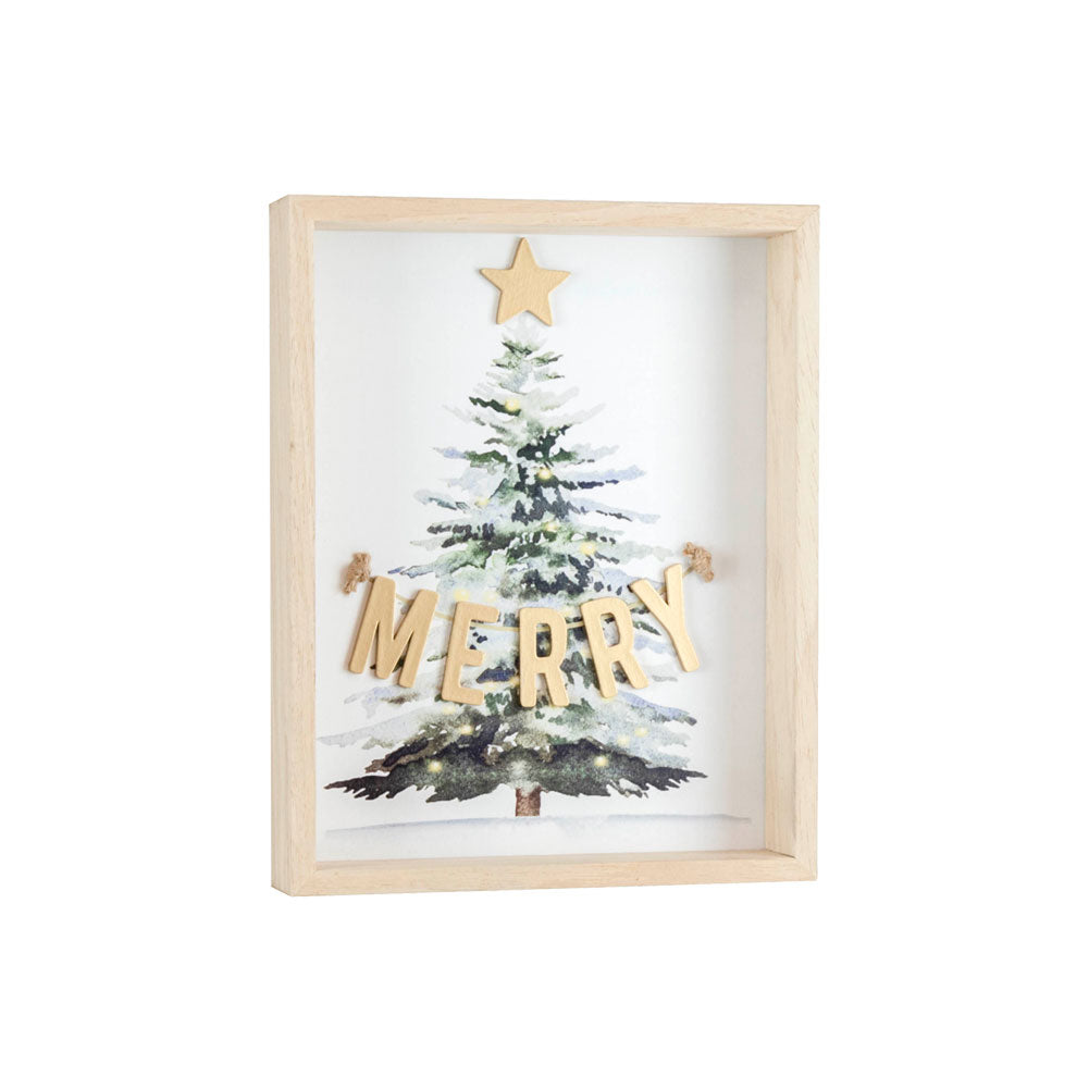 Christmas Wall Decor Christmas Tree Merry 8"x10"H
