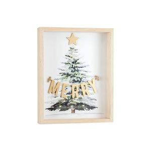 Christmas Wall Decor Christmas Tree Merry 8"x10"H