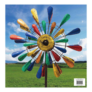 Multi-Color Teardrop Wind Spinner Metal 20"x73"H
