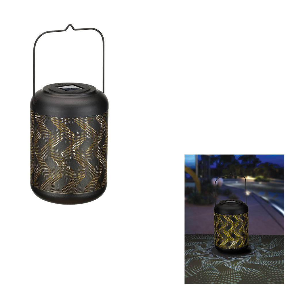 Regal Art & Gift Shadow Lantern Large Zig Zag Pattern Metal/Glass 6.25"x6.25"x14.5"H
