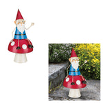 Regal Art & Gift Gnome Decor Red Mushroom Metal