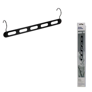 Space Saving Simply Essential Hanger Black Metal 17"x2.25"x4.25"
