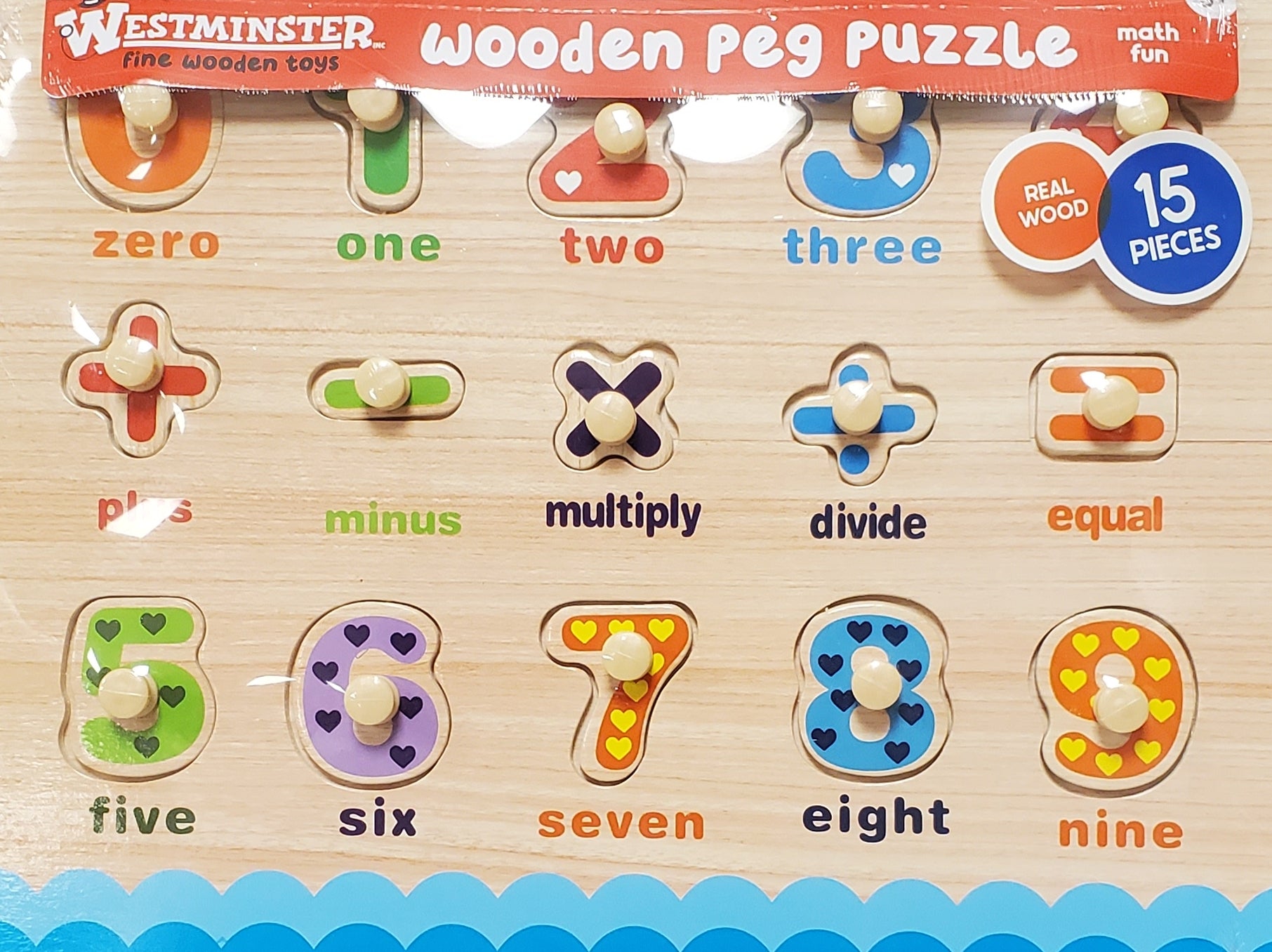 Wooden Math Peg Puzzle Ages 3+