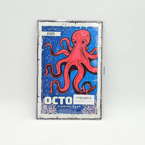 Octopus Fishing Club Metal Sign