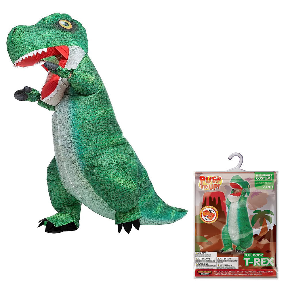 Spooktacular Creations Puff Me Up Full Body T-Rex Inflatable w/Battery Pack Adult Size
