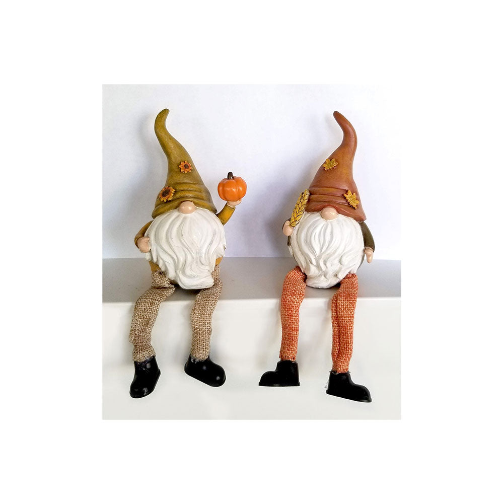 Harvest Gnome Shelf Sitters Resin & Fabric 5.25"H (choose Your style)