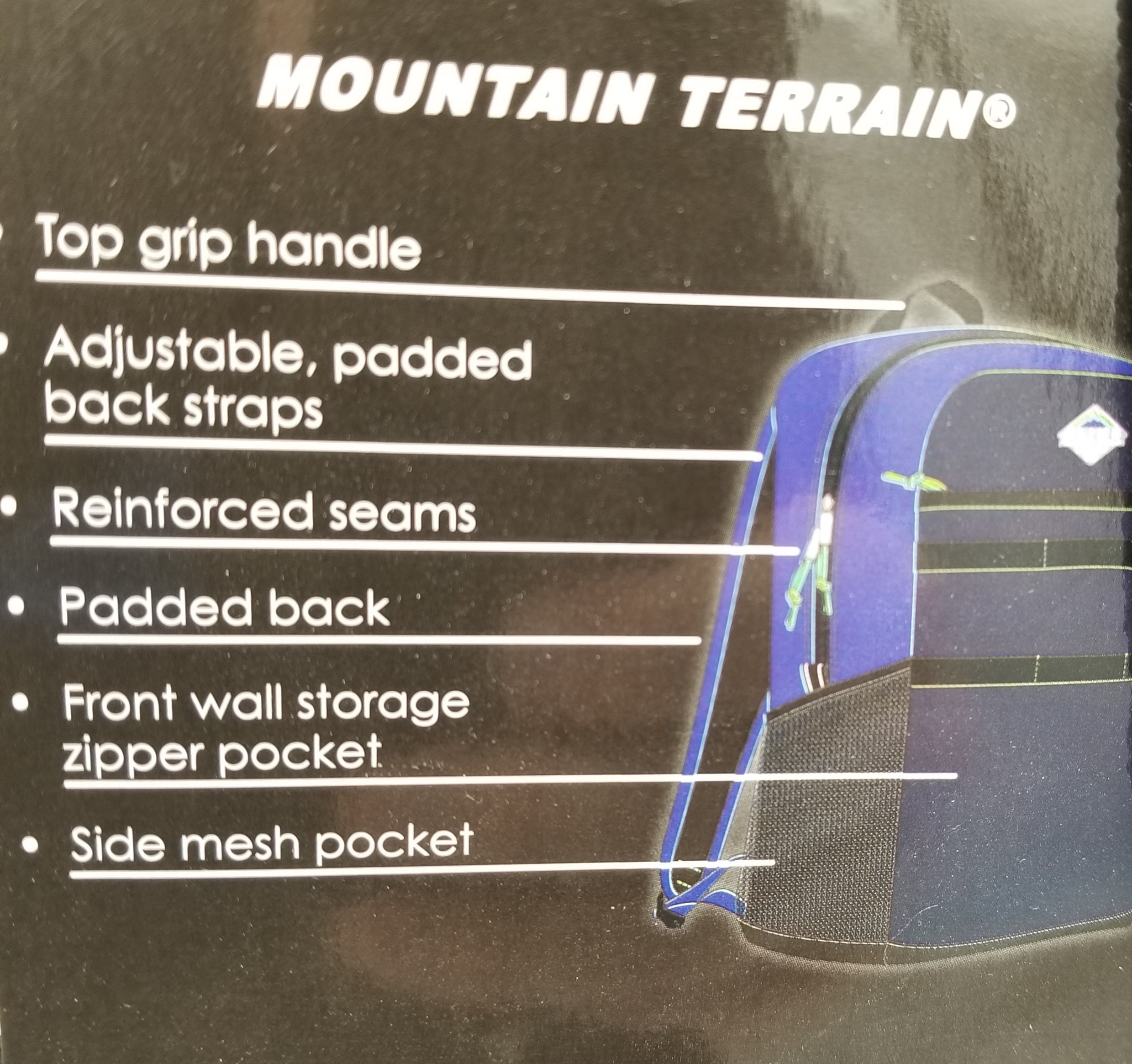 Mountain Terrain Backpack- Blue/Grey/Orange