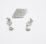Silver Brooch & Earrings Set
