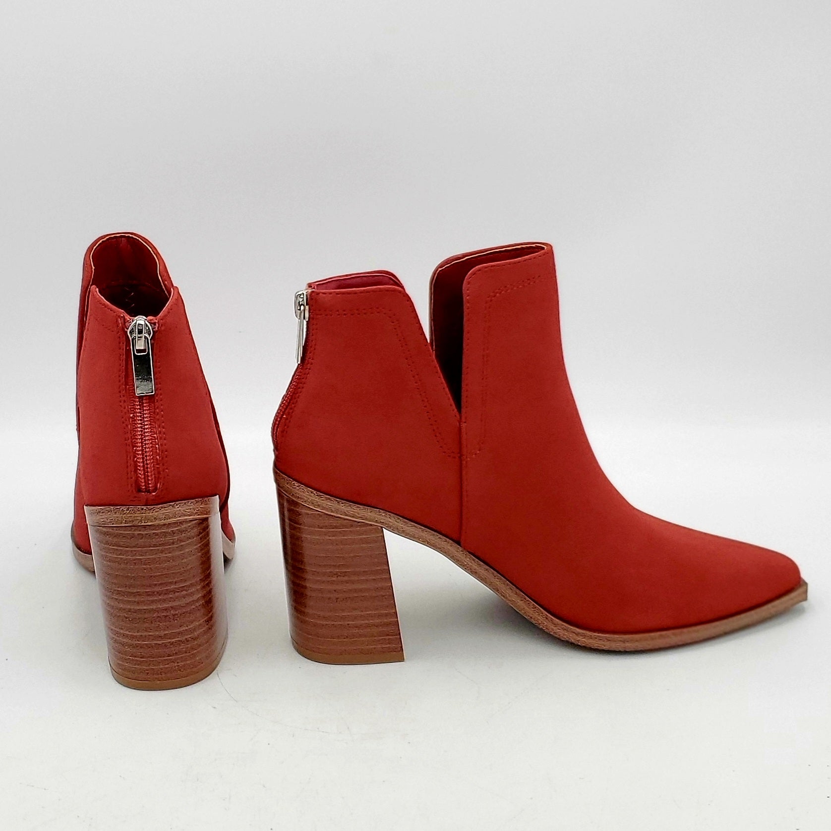 Ladies red ankle boots size 7 sales