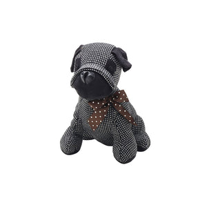 Elements Decorative Door Stopper French Bulldog Black & White Polyester 9" High