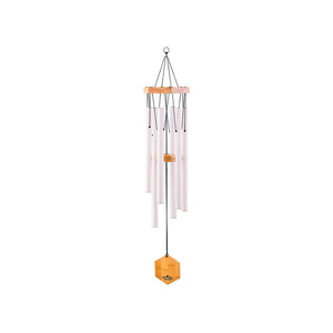 UpBlend Outdoors Wailua Wind Chime Mail Order Box Metal, Wood Cottage White 29"H