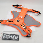 Dog Harness Adjustable No-Pull Pet Harness Working Training Tactical Dog Harness (XL, Orange)