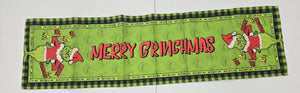 Linen Christmas Table Runner Grinch - choose your color and length