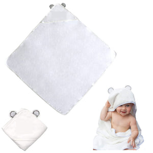 Liname Organic Bamboo Hooded Baby Bath Towel 40x28 White Bear