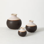 LOW BALL VASE Set/3 6"Lx6"Wx6"H, 4.5"L x 4.5"W x 4.5"H, 3.5"L x 3.5"W x 3.5"H