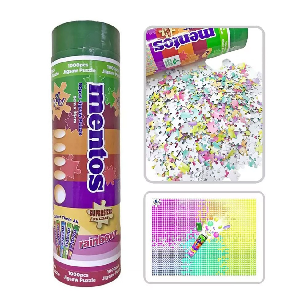 Mentos Rainbow Supersized 1000 Piece Jigsaw Puzzle 19x19