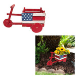 American Flag Tricycle Wood Planter 17"'x7"x10"H