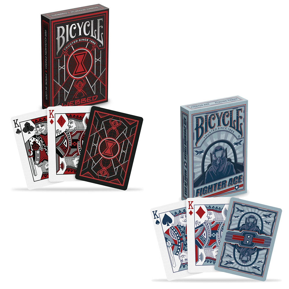 Bicycle Playing Cards 2 Asst Webbed/Fighter Ace Bilingual Made In USA