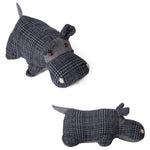 Decorative Door Stopper Hippo Grey Polyester, Fabric 11.25"x7"x5"H