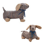 Door Stopper Plaid Dachshund Polyester Fabric 9.5"x6.12"x8"H