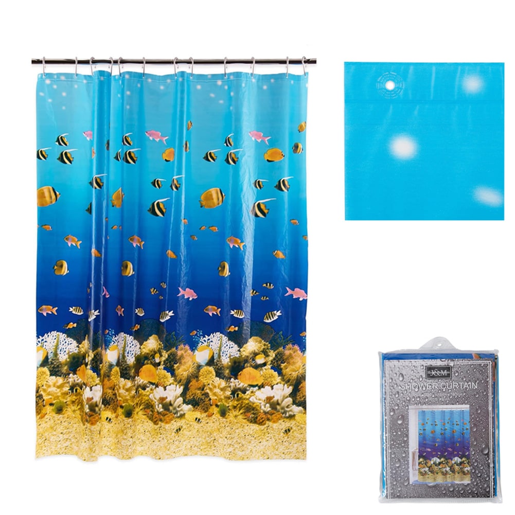 Shower Curtain, Underwater, 70"Lx72"H