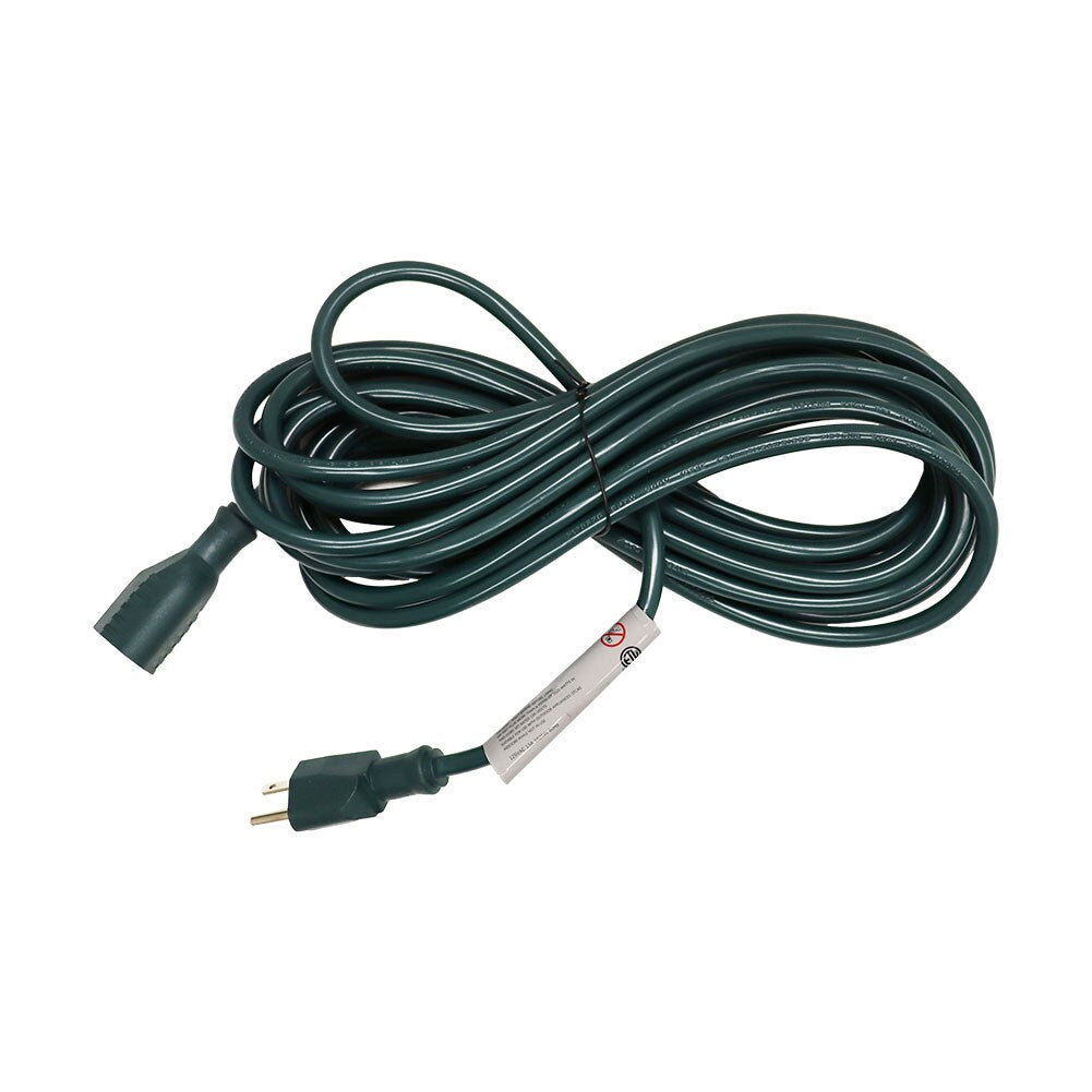 Single Outlet Extension Cord, Dark Green 25Ft Long Medium Duty 16/3 Wire Gauge