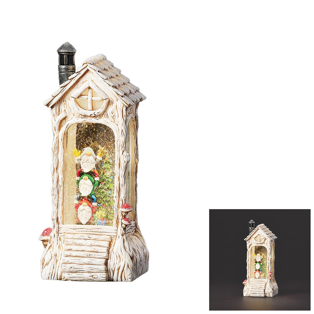 Roman Lighted Swirl Gnome Lantern w/USB Cord