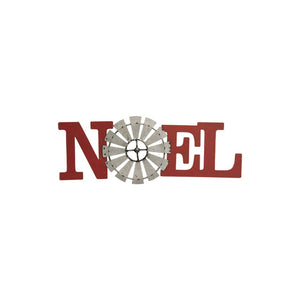 Noel Windmill Metal Wall Decor 13"x4"H