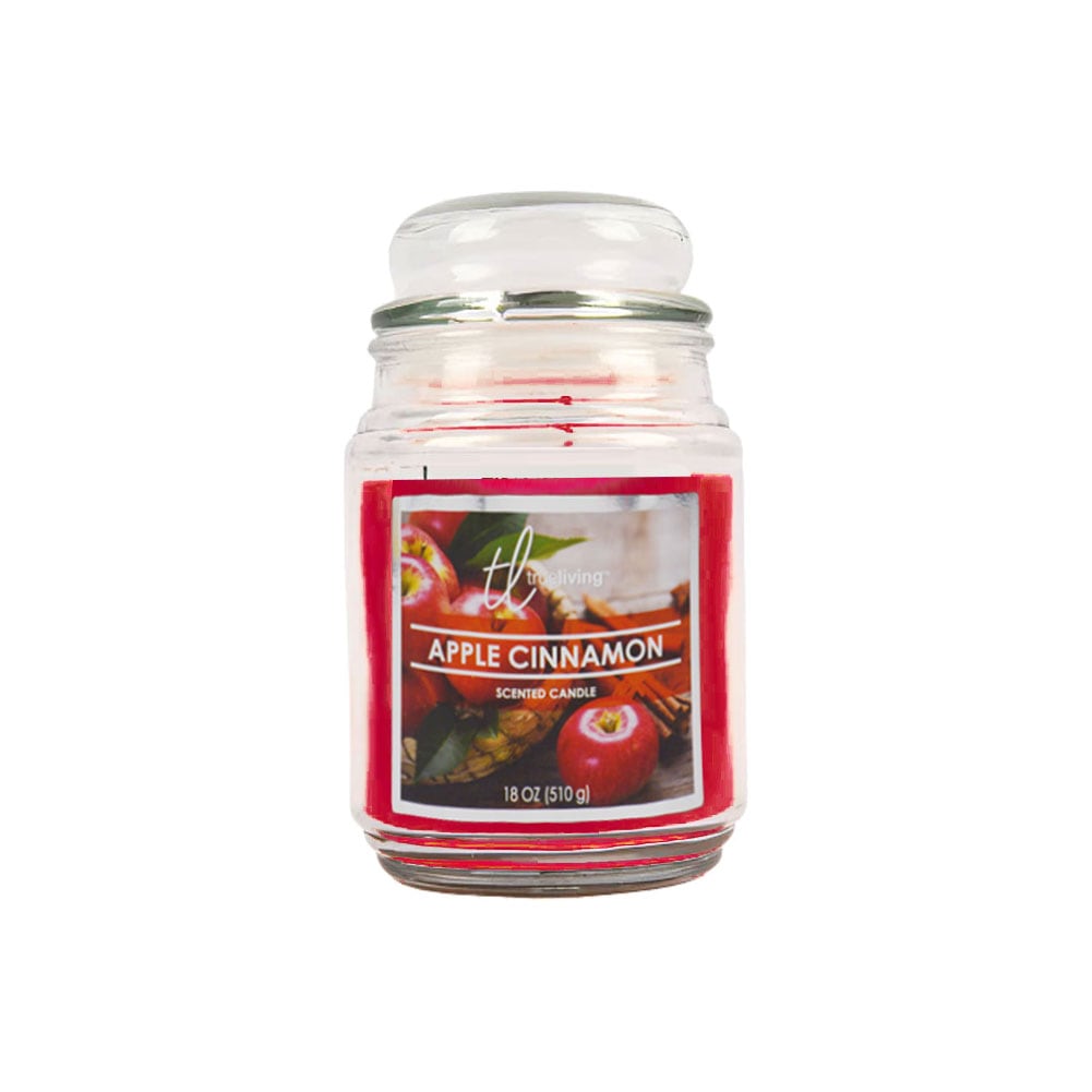 Jar Candle True Living Apple Cinnamon Scented Candle 18oz