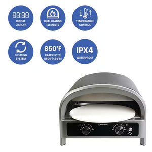 Westinghouse Electric Pizza Oven Indoor Or Outdoor w/13" Rotating Stone