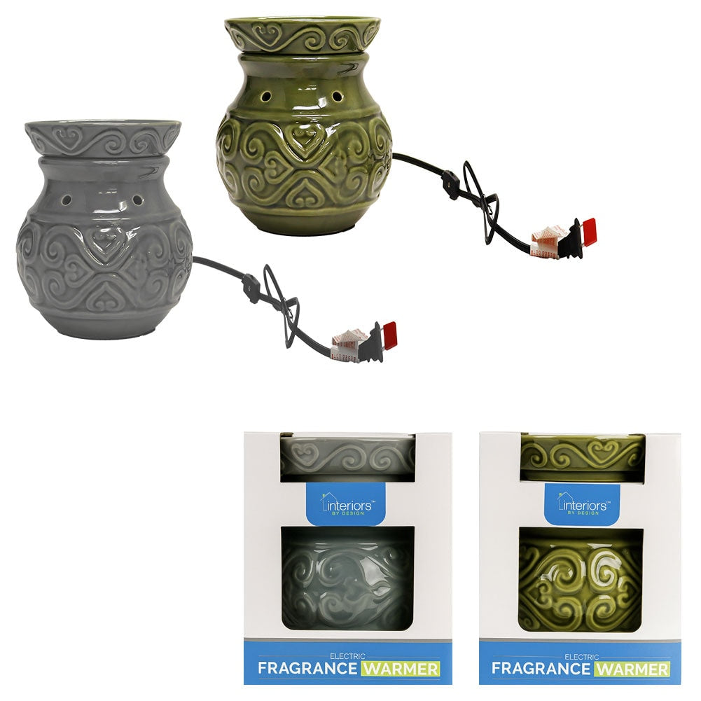 Electric Fragrance Warmer Grey/Green Ceramic