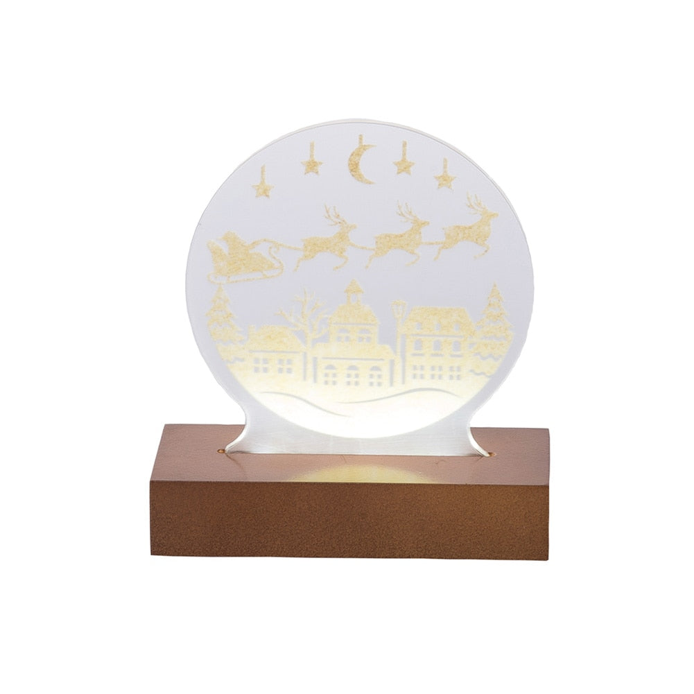 Light Up Acrylic Santa City Sign