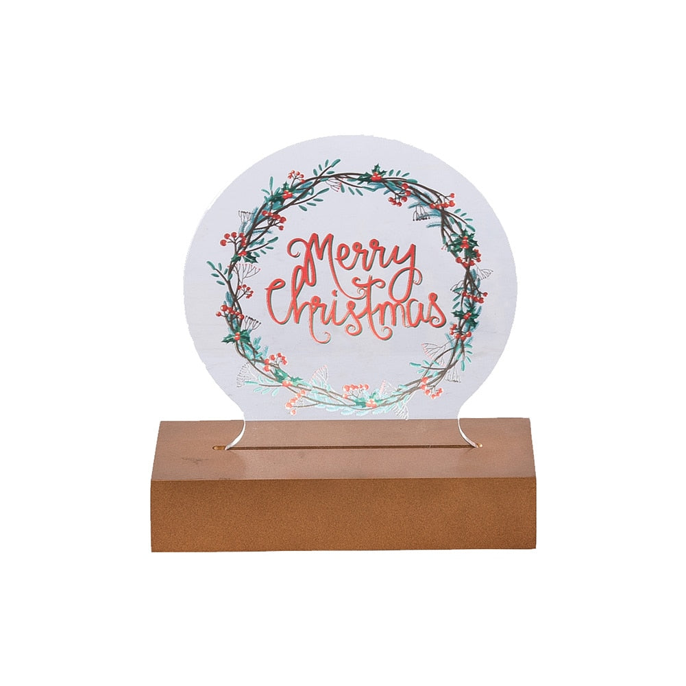 Light Up Acrylic Merry Christmas Sign