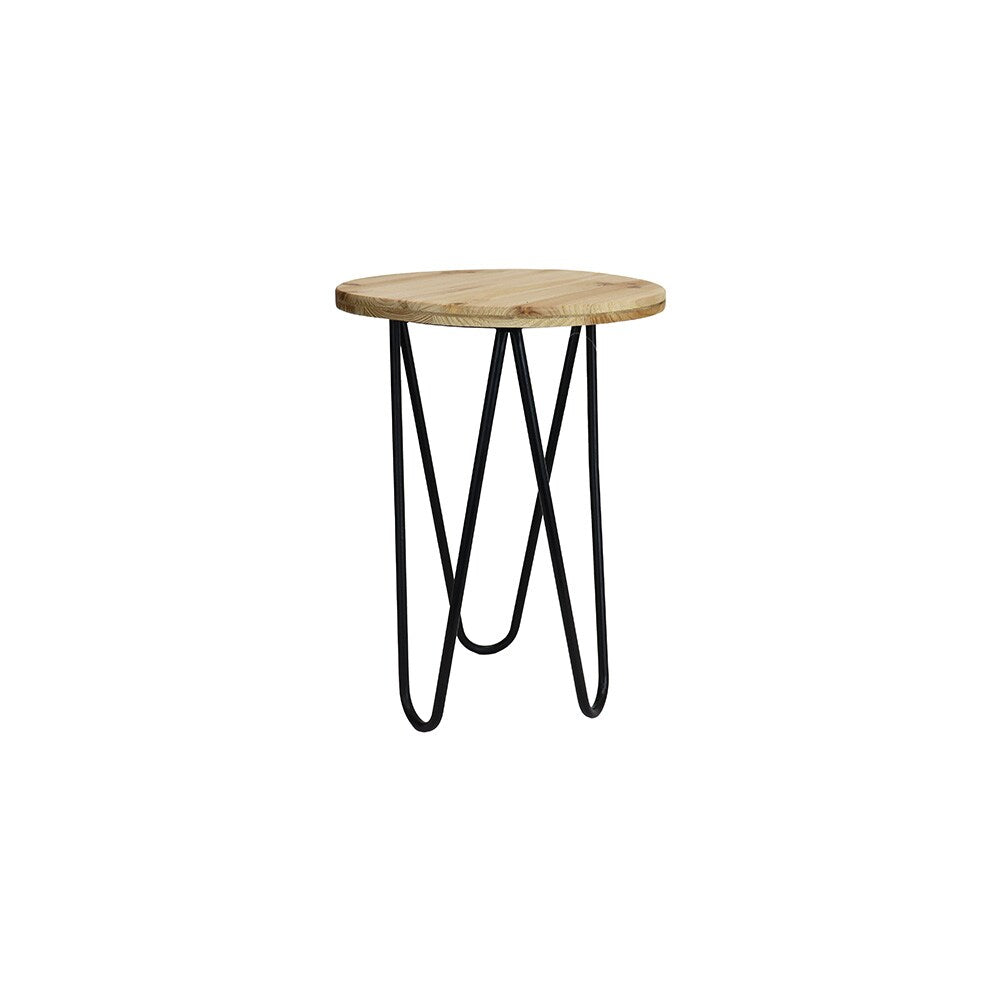 Plant Stand Table, Wood/Metal Small 11.8"x16.1"H