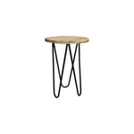 Plant Stand Table, Wood/Metal Small 11.8"x16.1"H