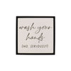 Wash Your Hands Box Sign Decor, MDF, 6"x2"x6"H