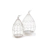 SET of 2 Crossroads Decorative Egg Shaped Cages, Metal, 8"Wx18.6"H, 11"Wx22.5"H
